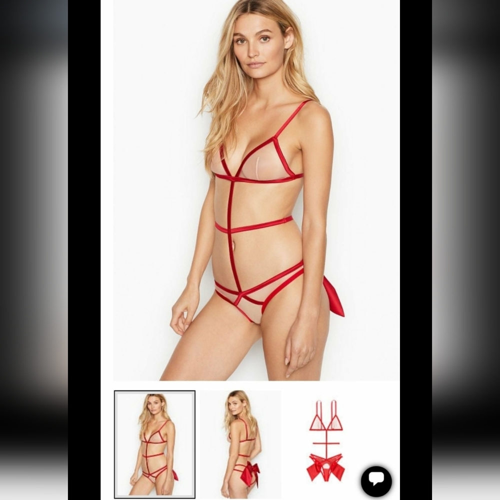 Victoria's Secret Red Bow Lingeire